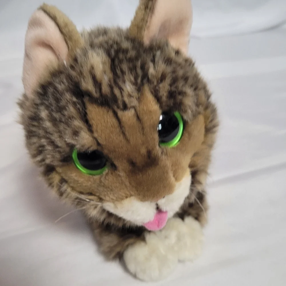 Cuddle Barn Lil Bub Tabby Cat Kitten Plush Green Eyes 16